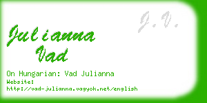 julianna vad business card
